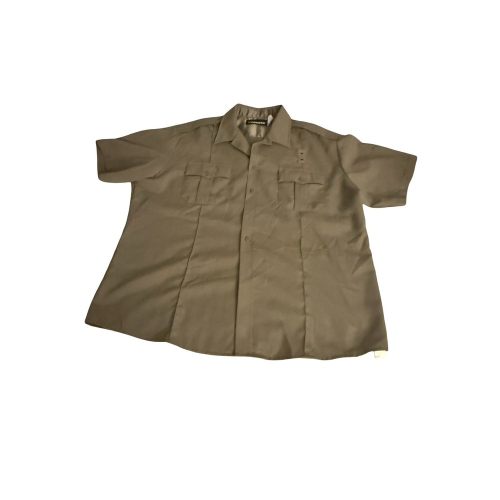Blauer Short Sleeve Button Down Khaki Shirt - 2XL